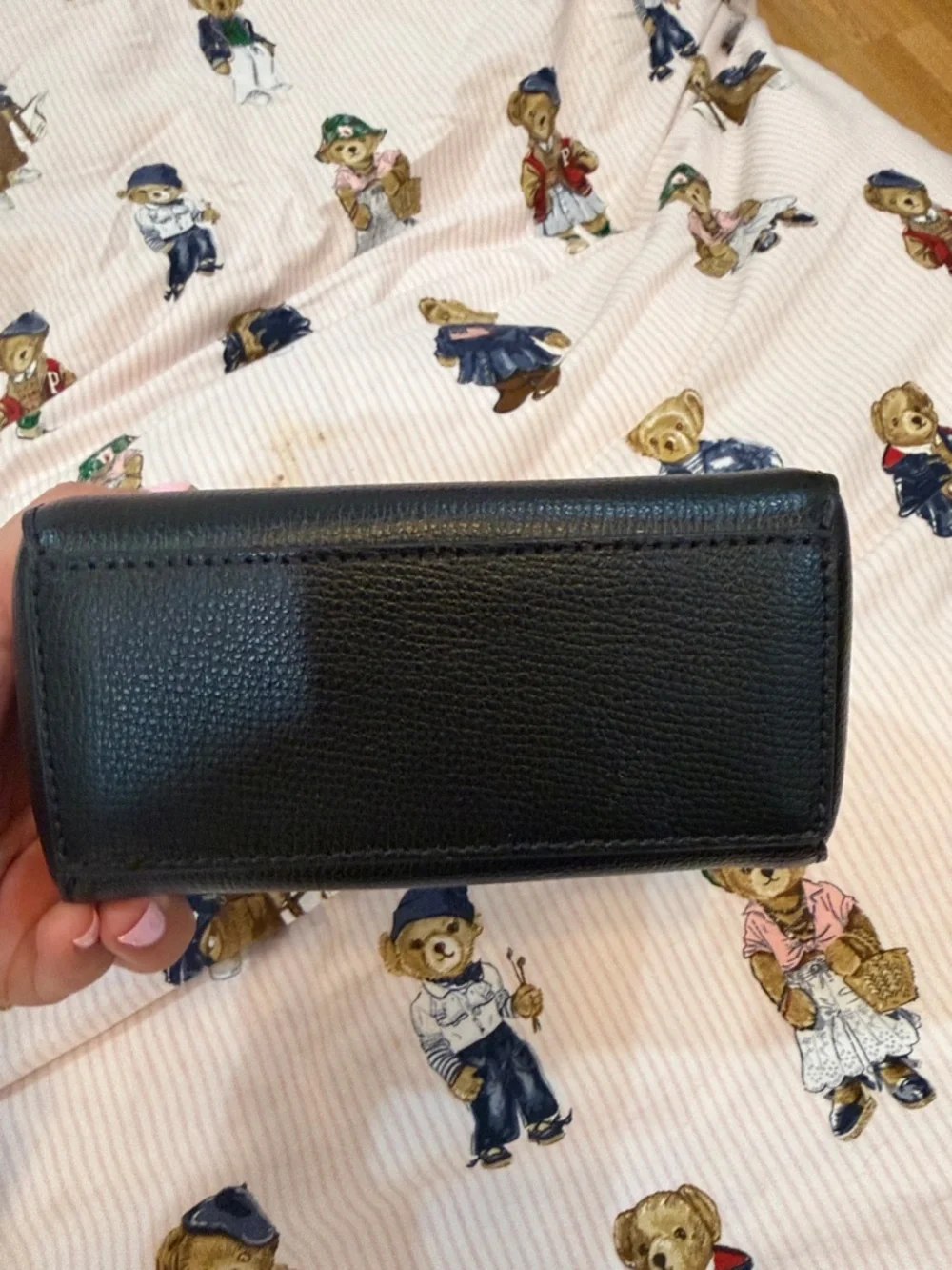 Kate Spade Black Pebbled Leather Mini Top-Handle Bag with Gold Hardware - Picture 6 of 6